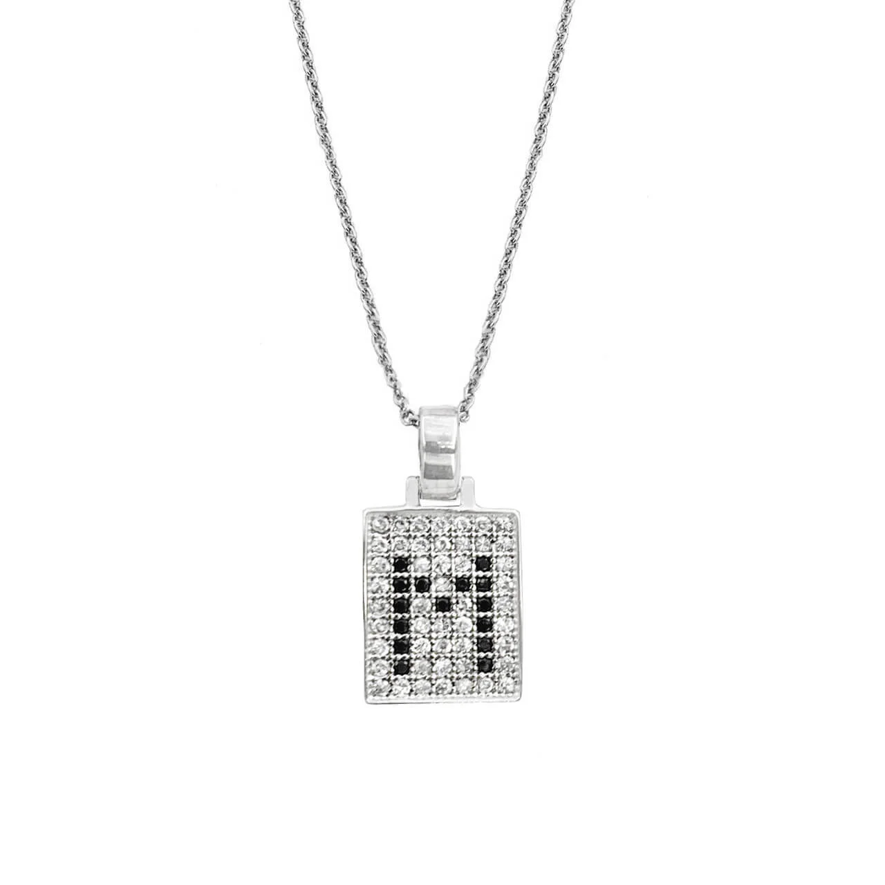 Φωτογραφία προϊόντος: Ασημένιο Κολιέ Boxed Letter Μ Silver