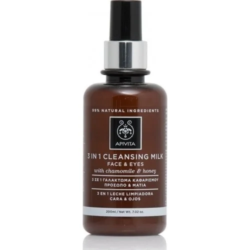 Φωτογραφία προϊόντος: Apivita Cleansing Γαλάκτωμα 3 σε 1 με Χαμομήλι +amp; Μέλι 200ml