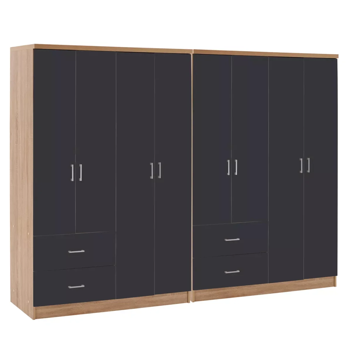 Φωτογραφία προϊόντος: B2BMarkt ΝΤΟΥΛΑΠΑ 8ΦΥΛΛΗ BRIANA HM21237.01 ΜΕΛΑΜΙΝΗ SONAMA & ΣΚΟΥΡΟ ΓΚΡΙ 241x42,5Χ180,5Υεκ.
