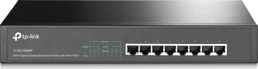 Φωτογραφία προϊόντος: 8-Port Gigabit Desktop/Rackmount PoE+ Switch PoE+ Tp-Link TL-SG1008MP (v 5.0)