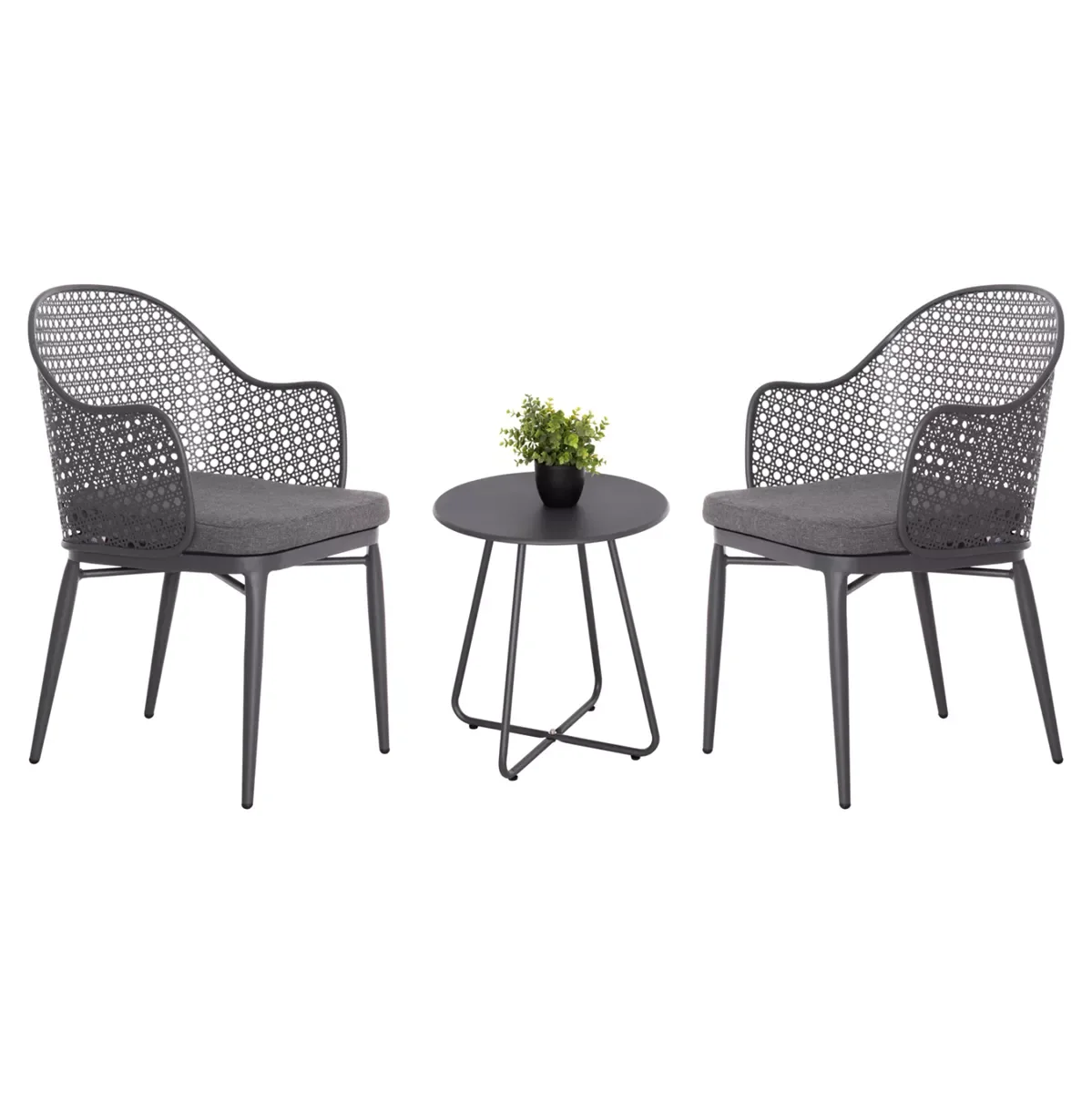 Φωτογραφία προϊόντος: B2BMarkt ΣΕΤ LOUNGE 3TMX ΕΞ.ΧΩΡΟΥ OREGO HM21107.01 ΑΛΟΥΜΙΝΙΟ & ΜΕΤΑΛΛΟ ΣΕ ΣΚΟΥΡΟ ΓΚΡΙ