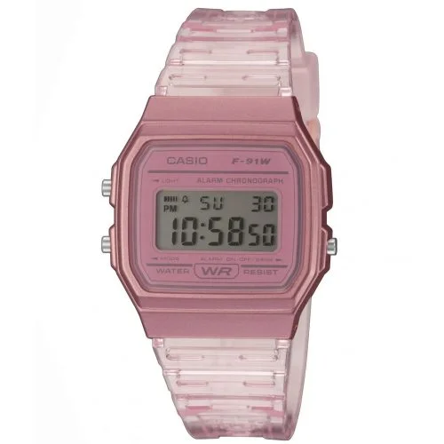 Φωτογραφία προϊόντος: CASIO Standard Pink Rubber Strap F-91WS-4EF