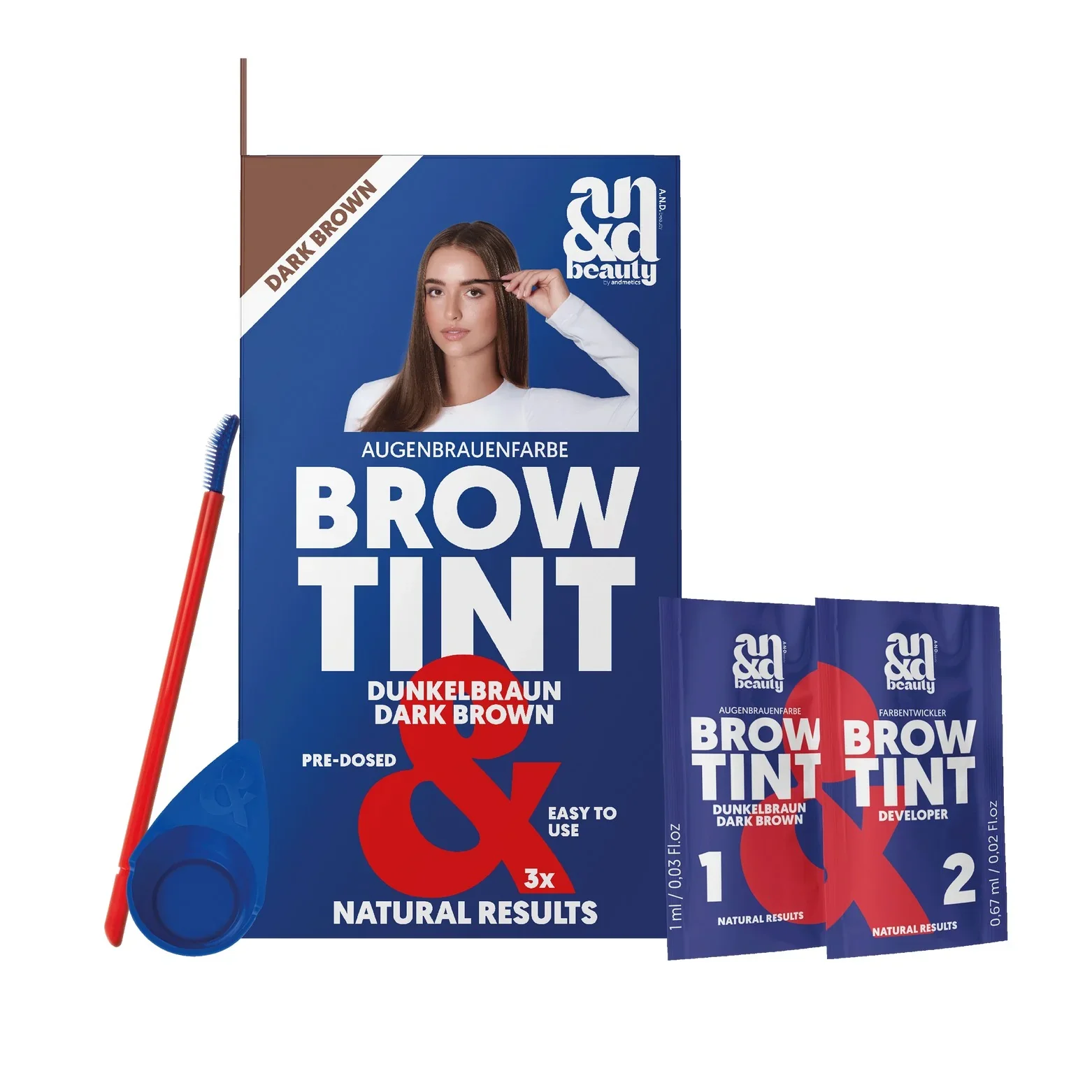 Φωτογραφία προϊόντος: A.N.D. Beauty Brow Tint Dark Brown Μακιγιάζ για φρύδια Brow Tint Καστανό σκούρο 02