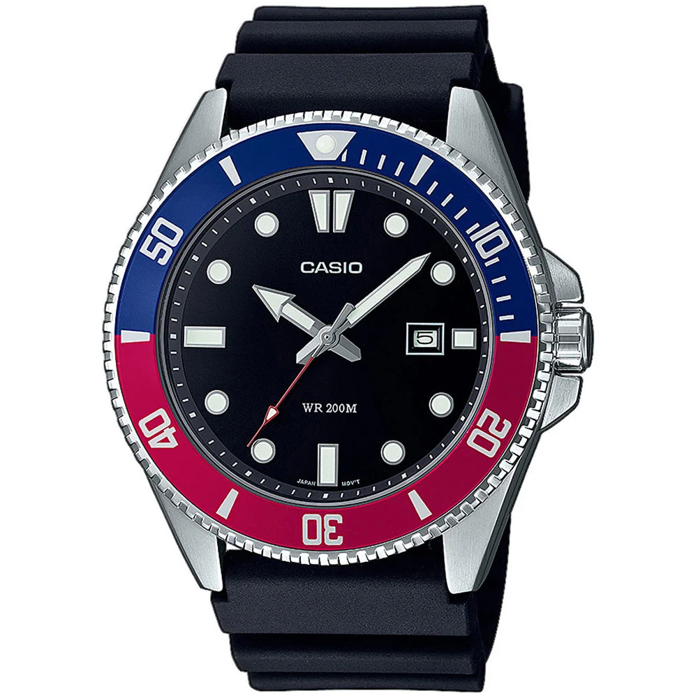 Φωτογραφία προϊόντος: CASIO Collection Black Rubber Strap MDV-107-1A3VEF