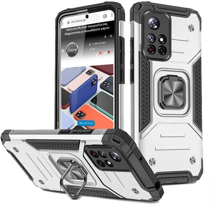 Φωτογραφία προϊόντος: Armor Ringstand Case Silver Xiaomi Redmi Note 11s 5G