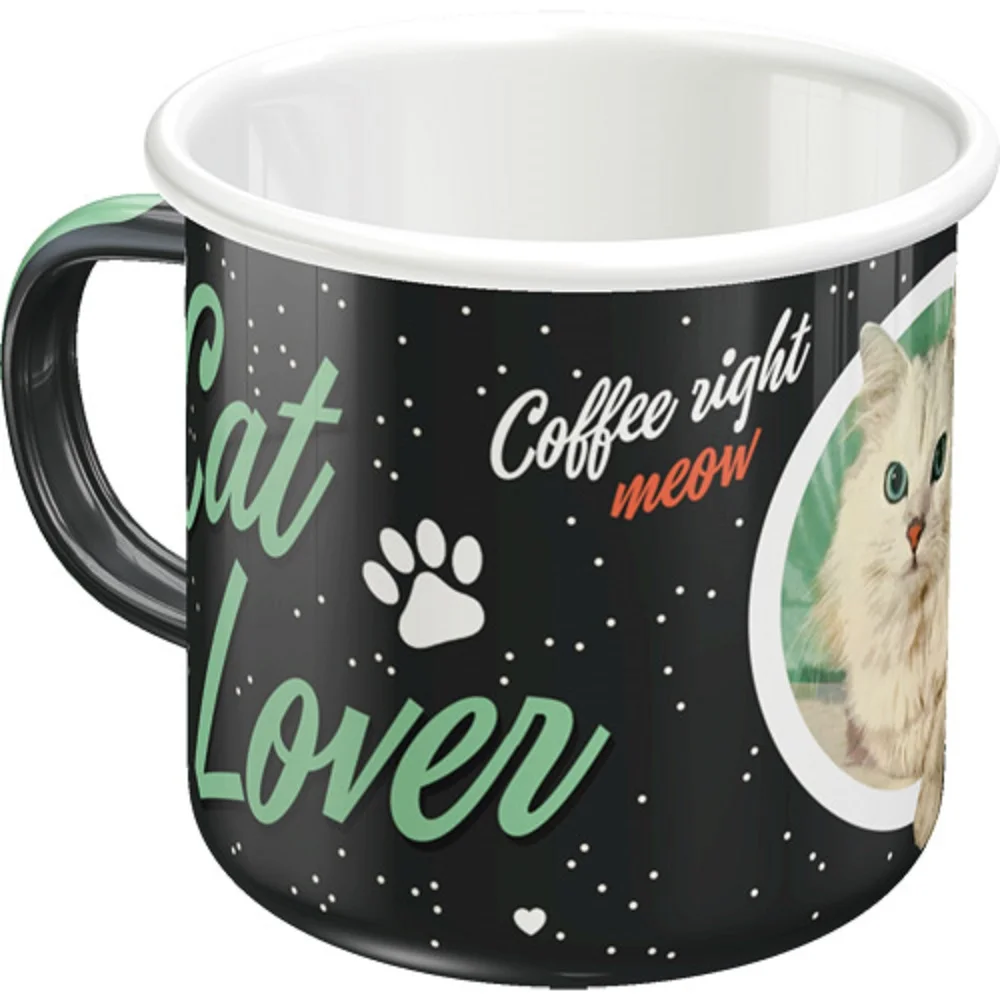 Φωτογραφία προϊόντος: Nostalgic Art Κούπα σμάλτου Animal Club Cat Lover Black