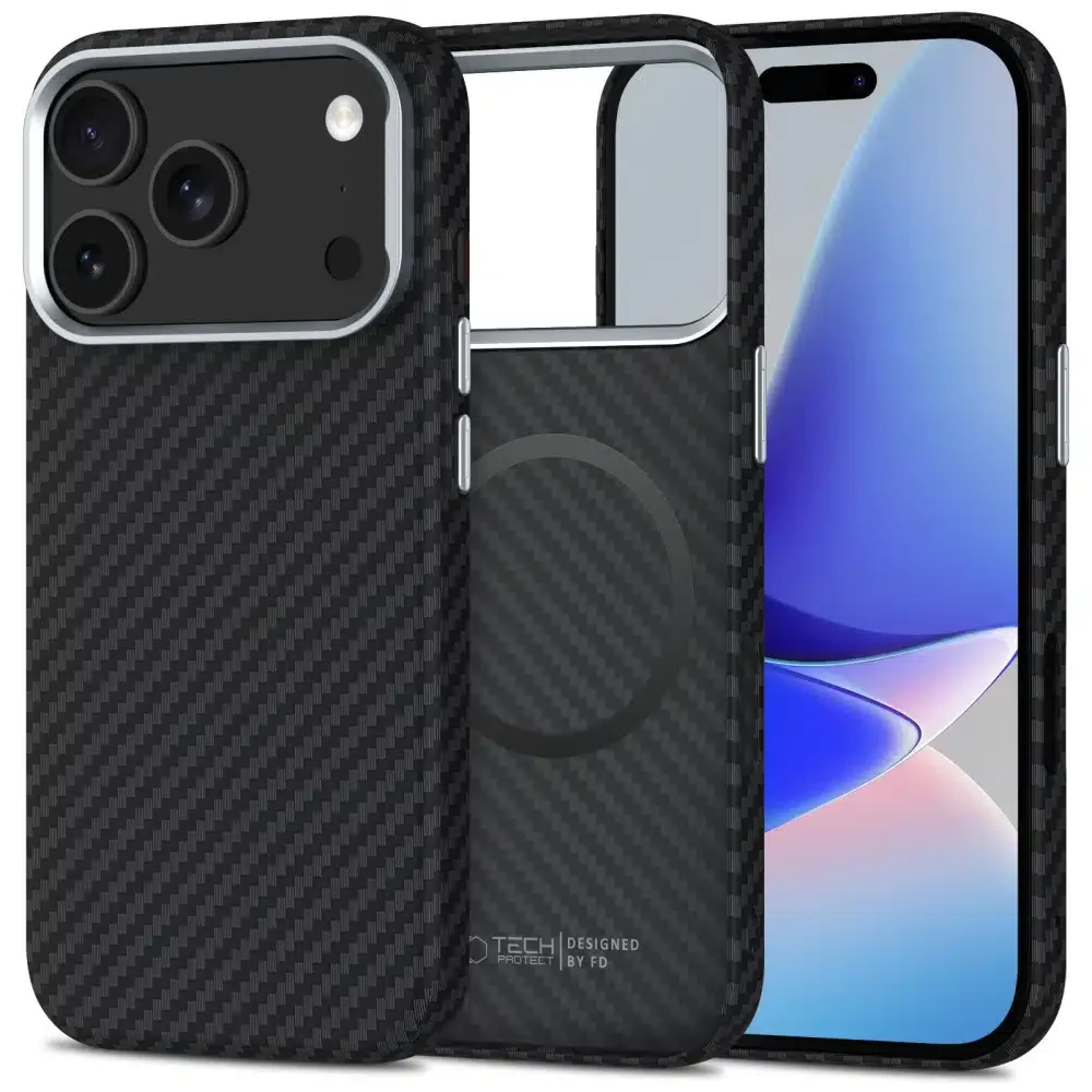 Φωτογραφία προϊόντος: Θήκη iPhone 17 Pro Carbon Magsafe - Tech-Protect (Μαύρο)