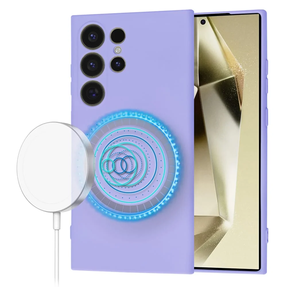 Φωτογραφία προϊόντος: Θήκη Samsung Galaxy S24 Ultra SoftFlex MagSafe Techsuit (Ανοιχτό Μωβ)