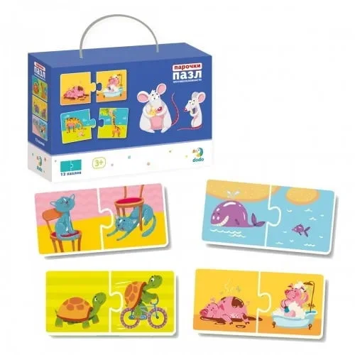 Φωτογραφία προϊόντος: Dodo Toys Παιδικό Παζλ Αντιστοίχισης 24 Κομματιών "Μαθαίνω τα Αντίθετα" – Puzzle Duo Opposites (DO300151)