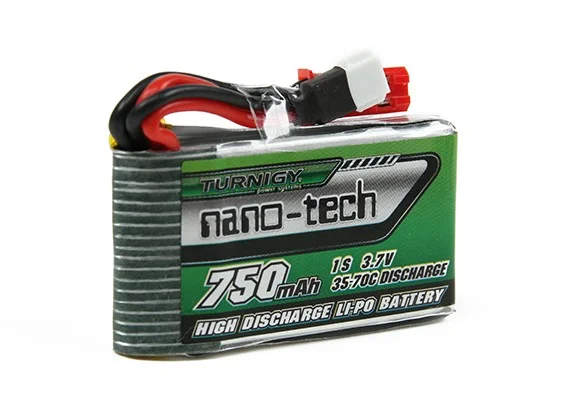 Φωτογραφία προϊόντος: Turnigy nano-tech 750mAh 1S 35-70C Lipo (Walkera V120D02S/QR Infra X/QR W100S SYMA X5SC-X5SW)