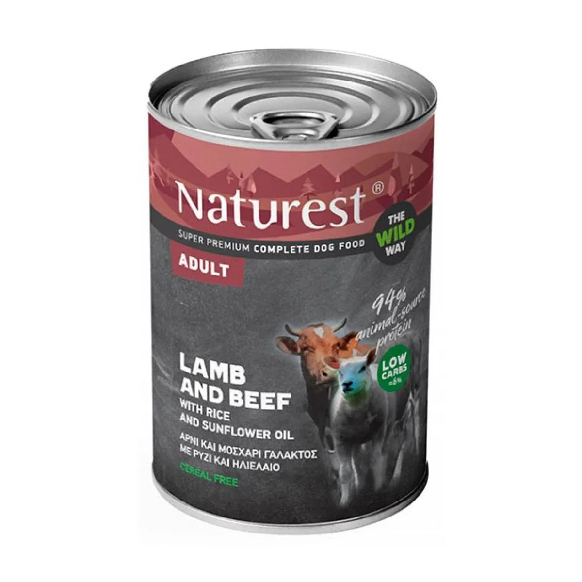 Φωτογραφία προϊόντος: Pet Interest Υγρή Τροφή Σκύλου Naturest Adult Μοσχάρι Γάλακτος και Αρνί με Ρύζι 800γρ