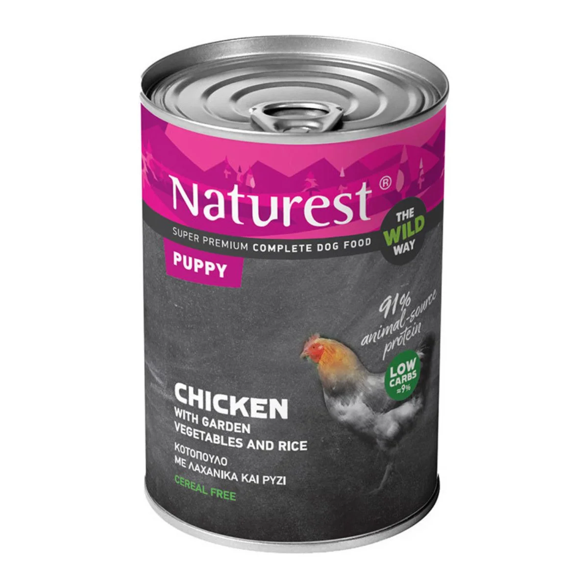 Φωτογραφία προϊόντος: Pet Interest Υγρή Τροφή Σκύλου Naturest Puppy Κοτόπουλο με Λαχανικά και Ρύζι 400γρ