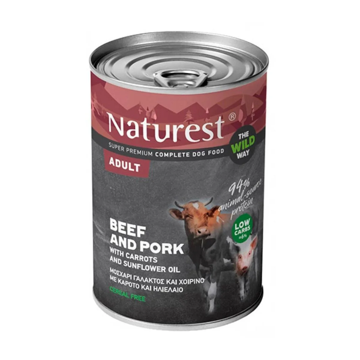 Φωτογραφία προϊόντος: Pet Interest Υγρή Τροφή Σκύλου Naturest Adult Χοιρινό και Μοσχάρι 400γρ