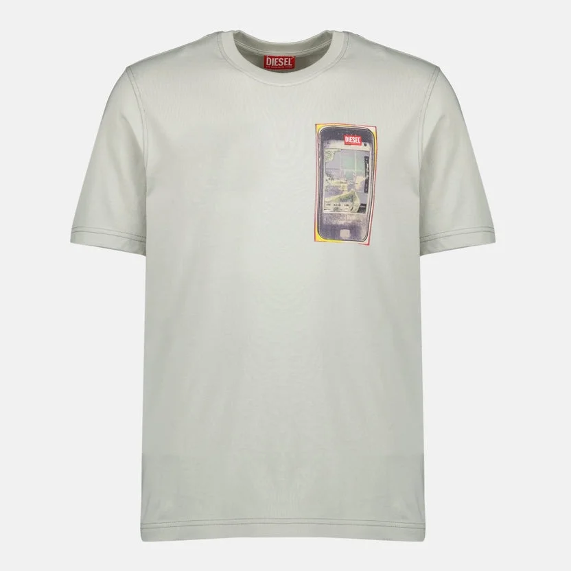 Φωτογραφία προϊόντος: DIESEL T-SHIRT ΑΝΔΡΙΚΟ ΓΚΡΙ A19979-0QIAM-9EC T-ADJUST-V1 REGULAR FIT