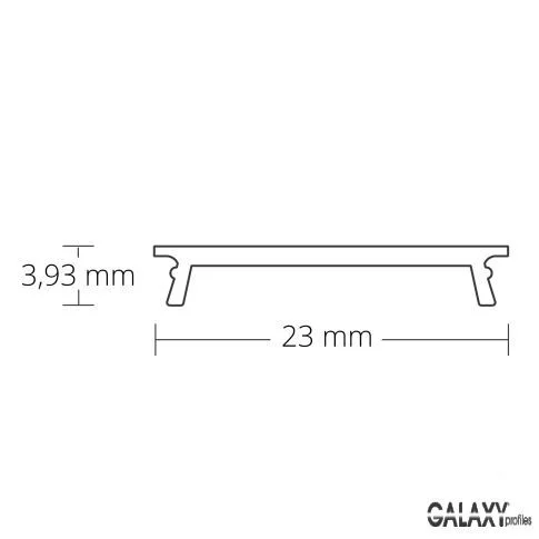Φωτογραφία προϊόντος: Cover C26n opal/satined 200cm for profile PN20