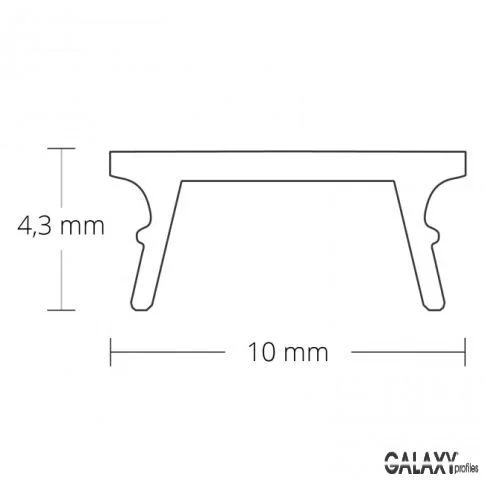 Φωτογραφία προϊόντος: Cover C34 black/matt 200 cm for profile PO16
