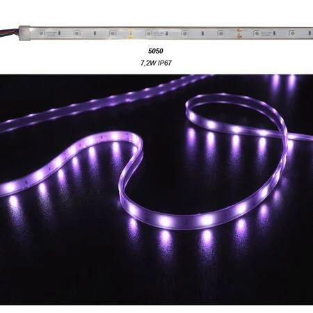 Φωτογραφία προϊόντος: ΤΑΙΝΙΑ LED 5m 12VDC 7.2W/m 5050 30LED/m RGB IP67