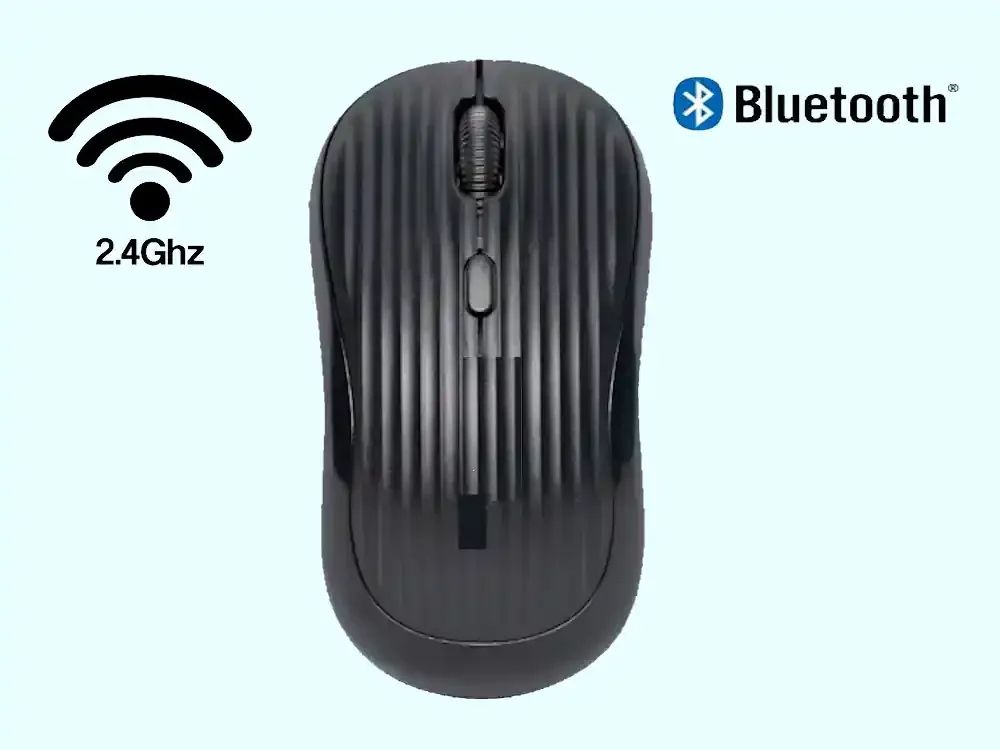 Φωτογραφία προϊόντος: DeTech ΑΣΥΡΜΑΤΟ MOUSE WIFI 2.4GHZ ΚΑΙ BLUETOOTH, CHARGING WIRELESS MOUSE, 2 IN 1, D14WBT Μαύρο