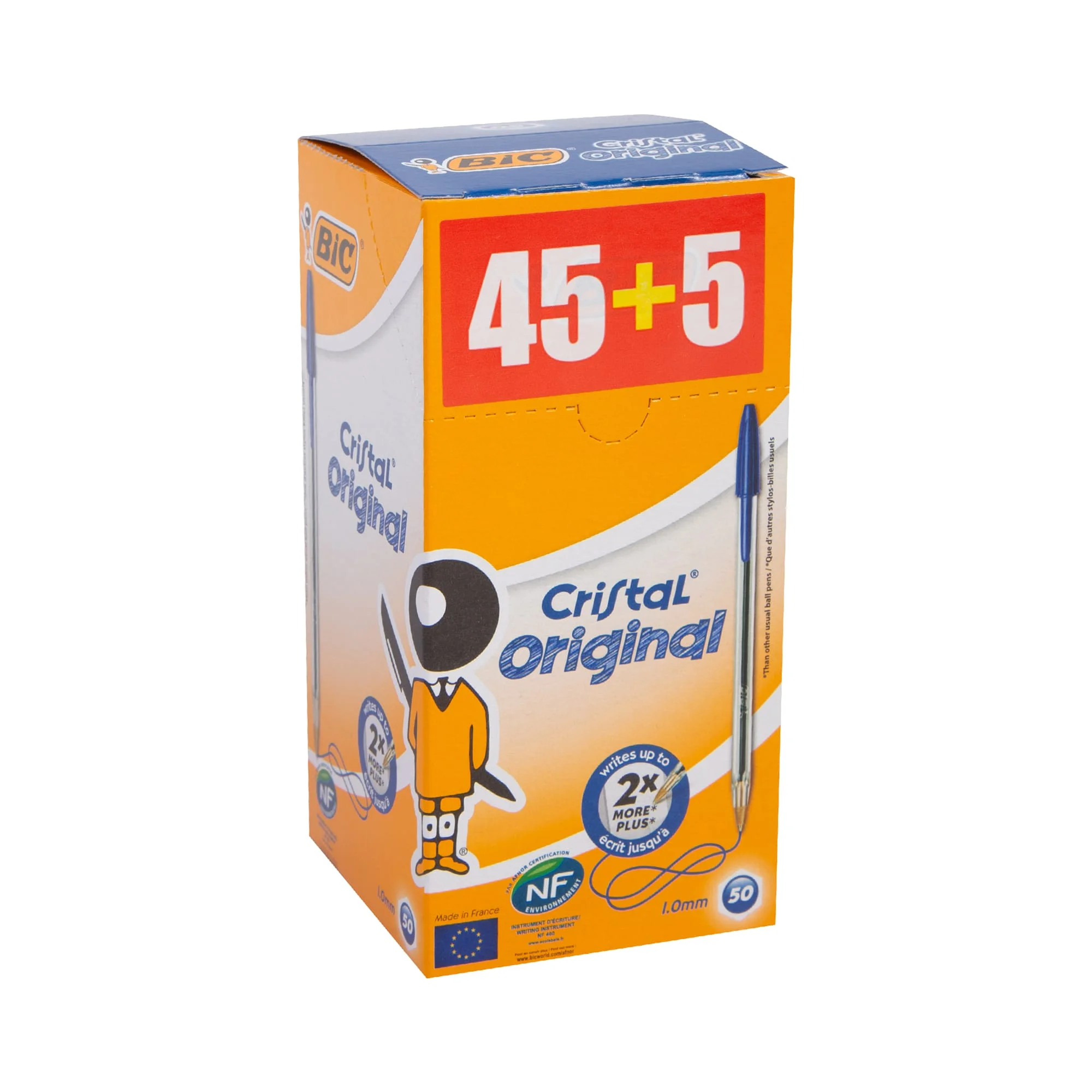 Φωτογραφία προϊόντος: Στιλό BIC Cristal Original Medium μπλε κουτί 45+5 τεμ.