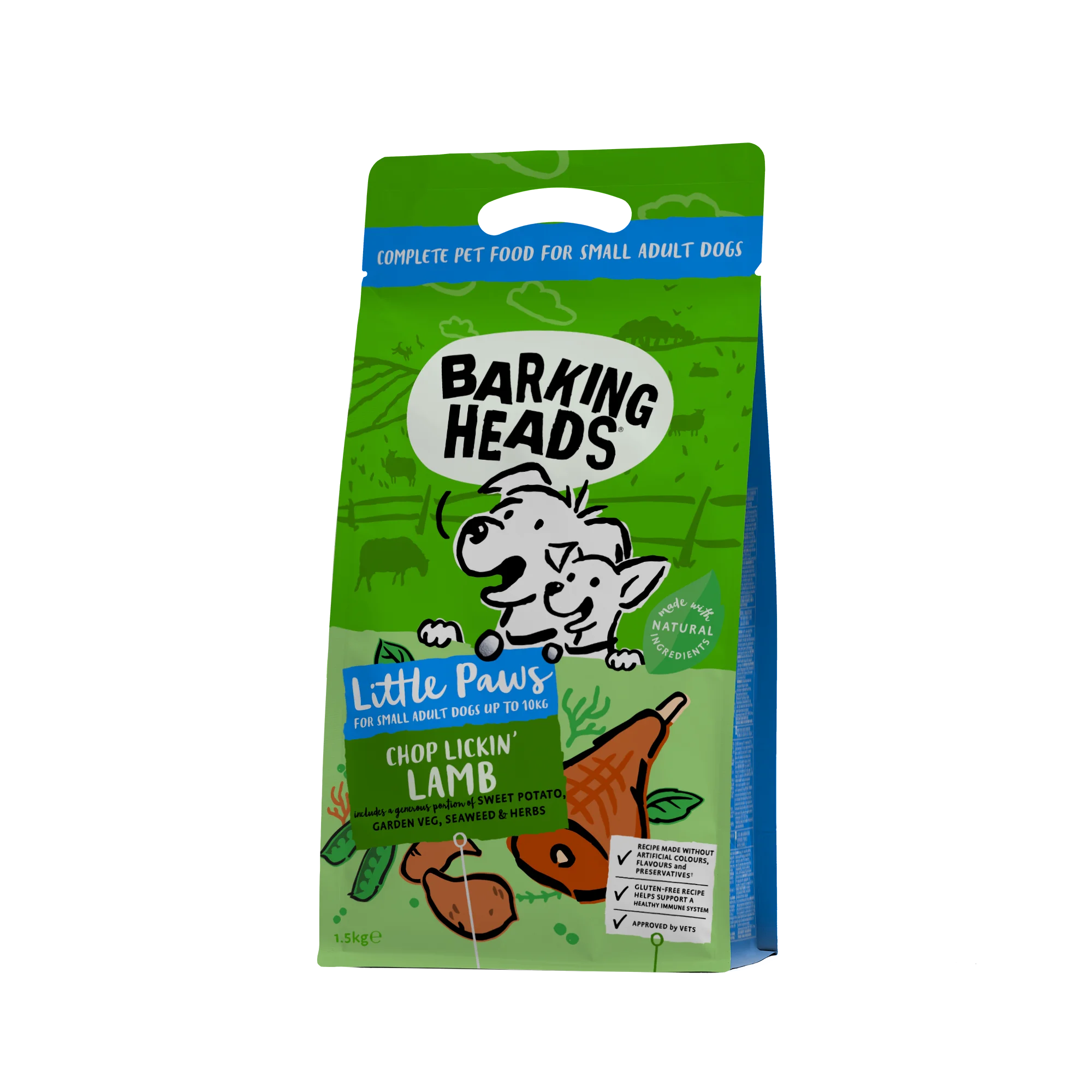 Φωτογραφία προϊόντος: Barking Heads Small Adult Chop Lickin Lamb 1.5KG