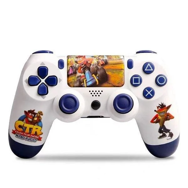 Φωτογραφία προϊόντος: OEM Doubleshock CTR Ασύρματο Gamepad για PS4 Πολύχρωμο - Λευκό/Μπλε