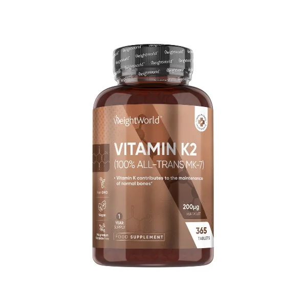 Φωτογραφία προϊόντος: Vitamin K2 (MK7) 200μg x 365 tabs - WeightWorld