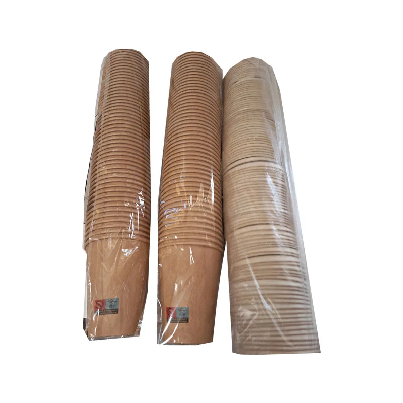 Φωτογραφία προϊόντος: Intertan Χάρτινα ποτήρια KRAFT 12 Oz - 260ml - 100 τεμάχια με καπάκια πιπίλα
