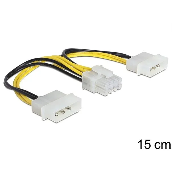 Φωτογραφία προϊόντος: Delock ATX Stromadapter 2x 5.25" -> 8-pin (EPS) 15cm