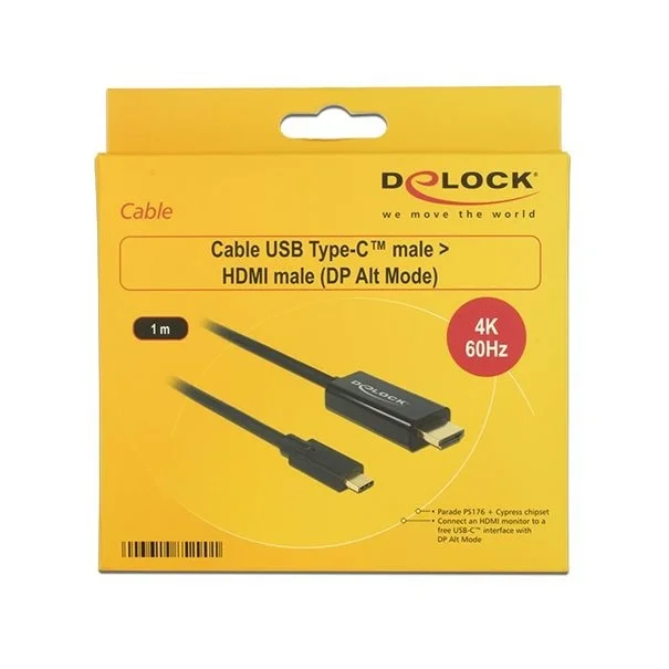 Φωτογραφία προϊόντος: Delock Cabel USB-C to HDMI 4K 60Hz 1m