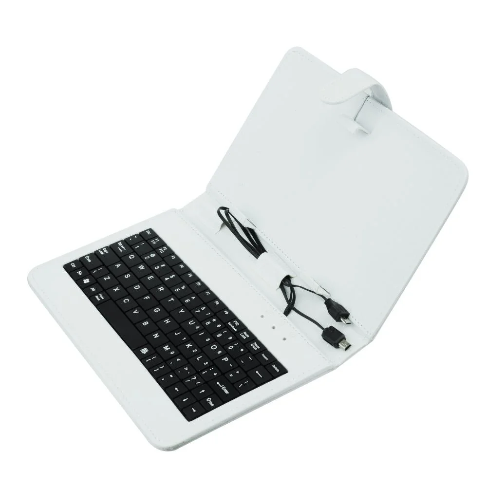 Φωτογραφία προϊόντος: ΘΗΚΗ Book Case Universal - with Keyboard with micro/mini USB for Tablet 7` white