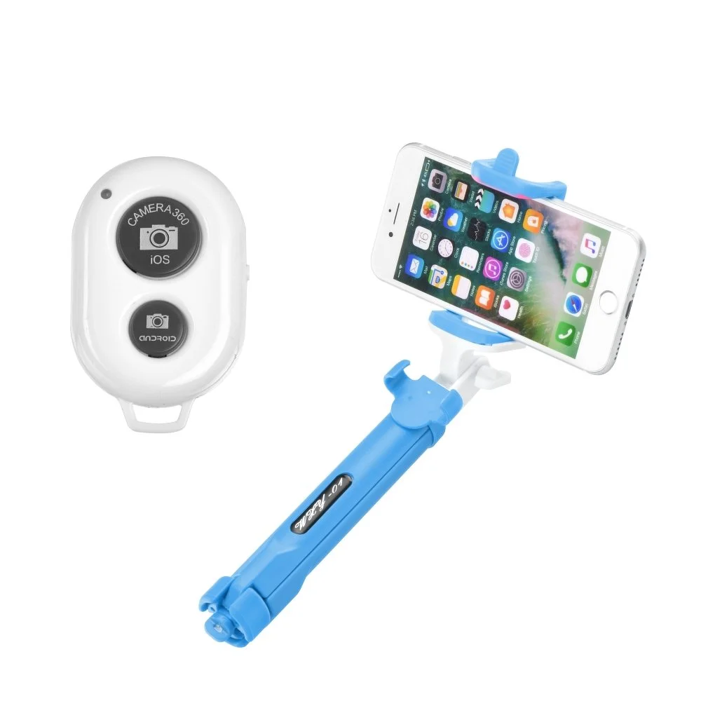 Φωτογραφία προϊόντος: Combo selfie stick with tripod and remote control bluetooth blue