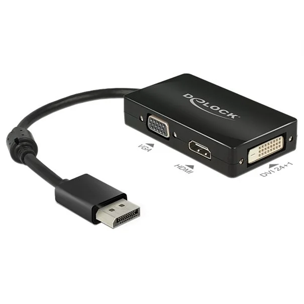 Φωτογραφία προϊόντος: Delock Adapter DisplayPort (DP) auf VGA/HDMI/DVI