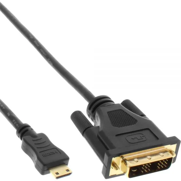Φωτογραφία προϊόντος: Kabel DVI <=> Mini-HDMI 0,5m St/St black