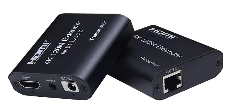 Φωτογραφία προϊόντος: POWERTECH HDMI video extender CAB-H195 μέσω καλωδίου RJ45, 4K/30Hz, με loop, έως 120m
