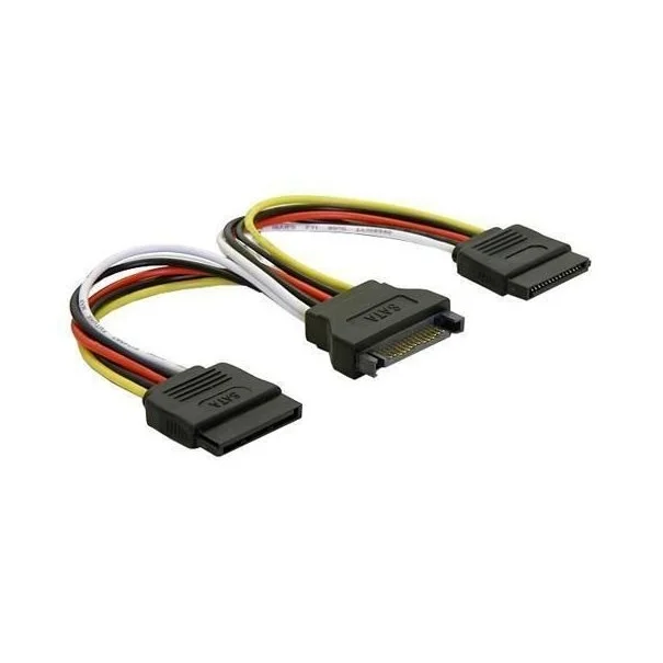 Φωτογραφία προϊόντος: Delock Adapter SATA Strom 15-pin -> 2x SATA gerade