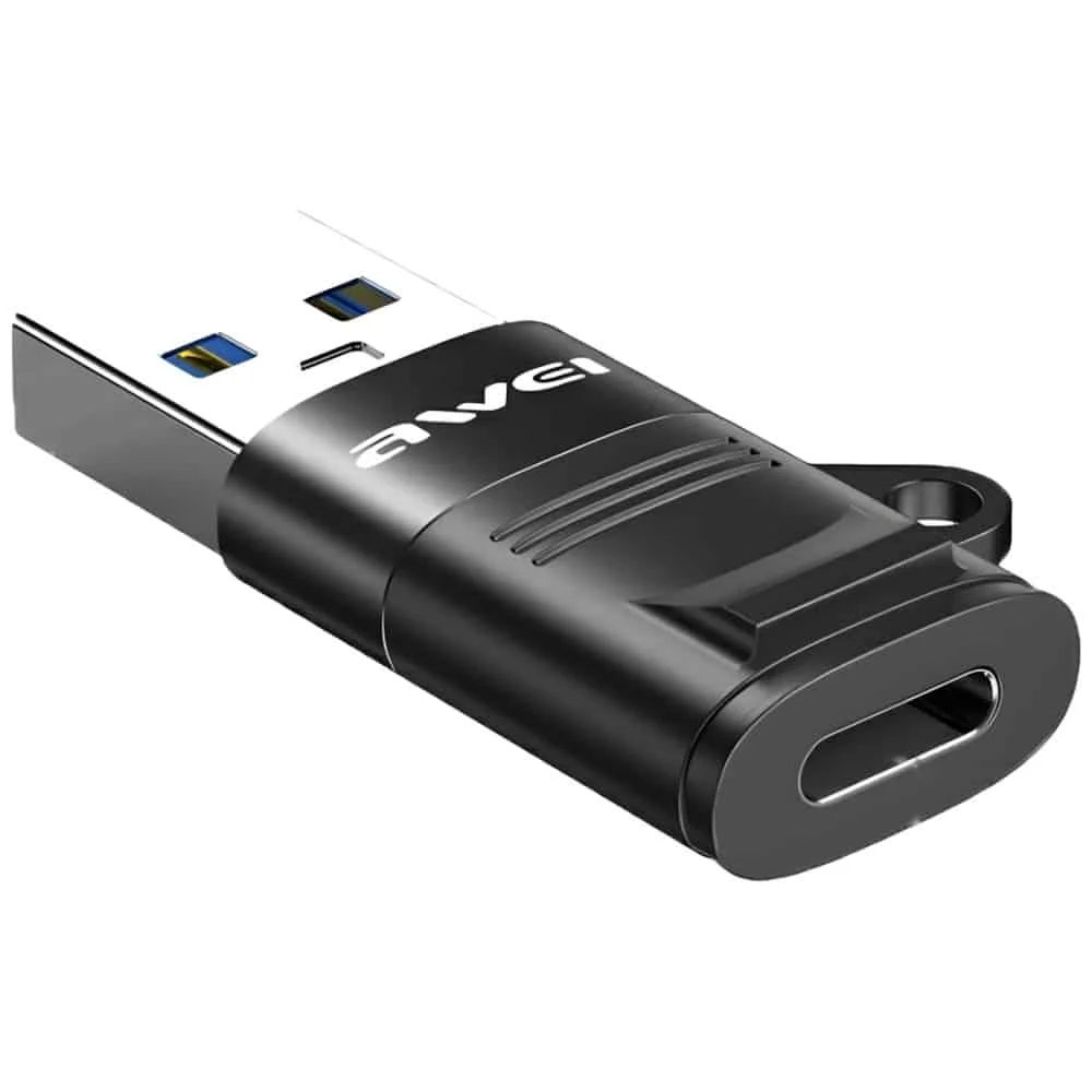 Φωτογραφία προϊόντος: Προσαρμογέας AWEI CL-13 USB-C/USB-A μαύρος