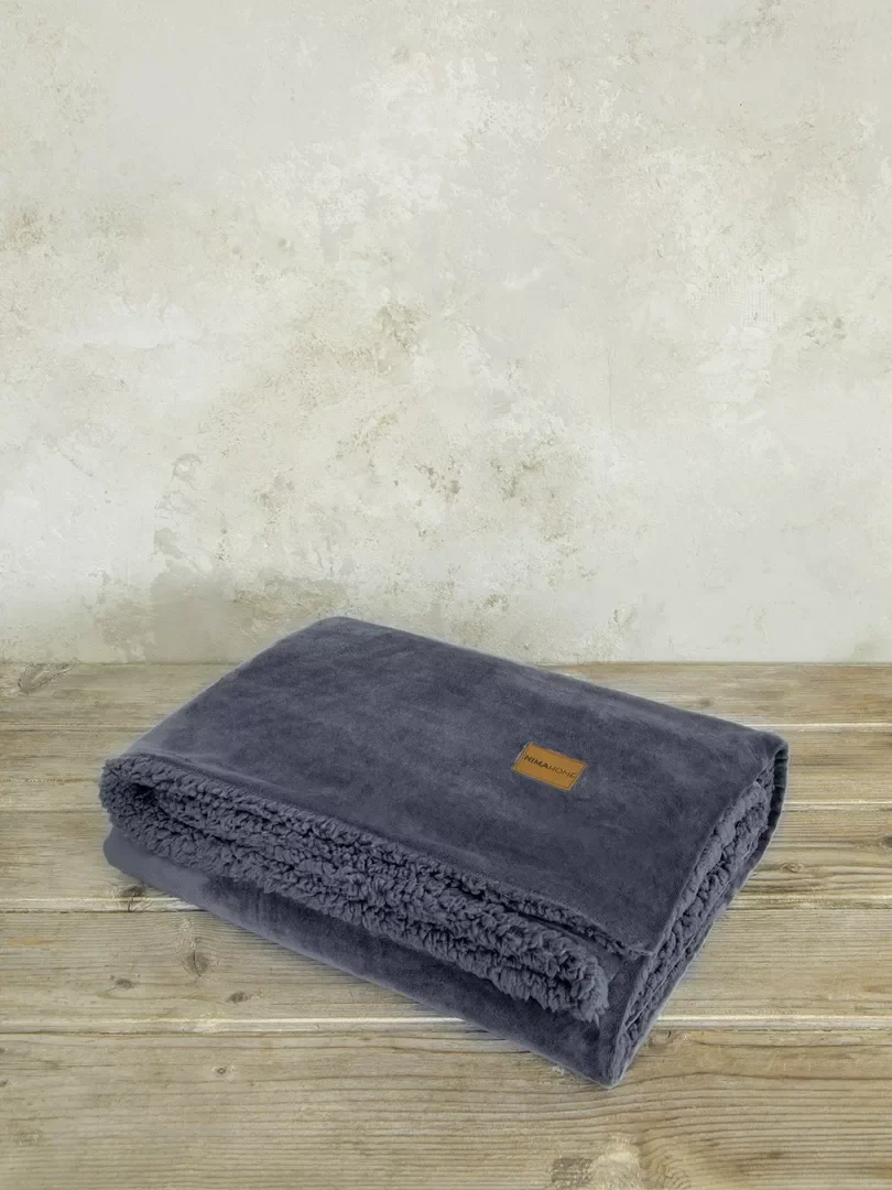 Φωτογραφία προϊόντος: Nima Home Κουβέρτα Καναπέ Nuan - Dark Gray Γκρι Ριχτάρι/Κουβέρτα καναπέ 130x170
