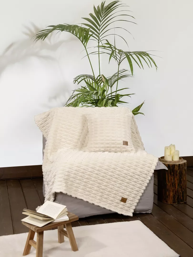 Φωτογραφία προϊόντος: Nima Home Κουβέρτα Καναπέ Savara - Light Beige Μπεζ Ριχτάρι/Κουβέρτα καναπέ 130x170