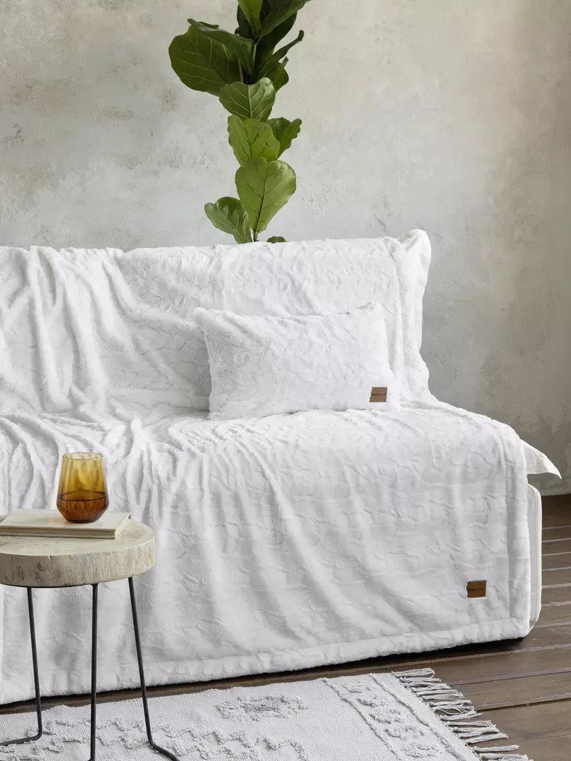 Φωτογραφία προϊόντος: Nima Home Κουβέρτα Καναπέ Velure - Cream Εκρού Ριχτάρι/Κουβέρτα καναπέ 130x170