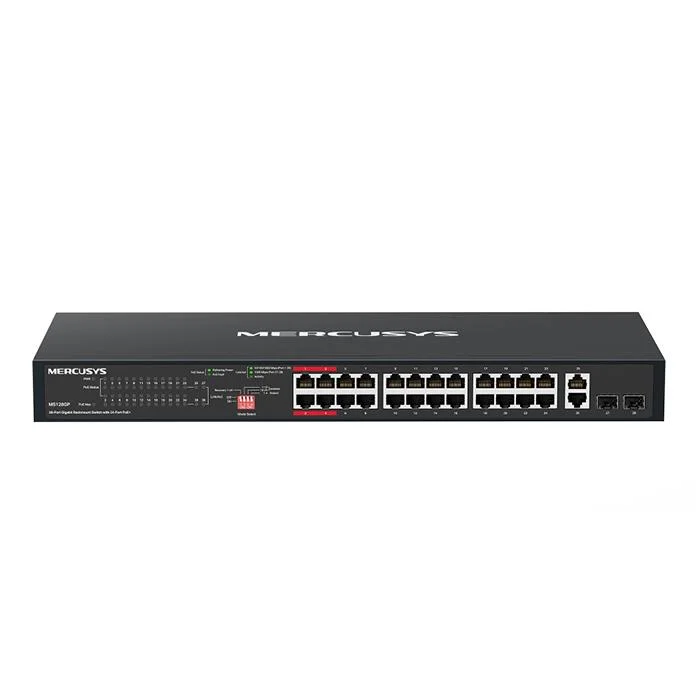 Φωτογραφία προϊόντος: MERCUSYS 28-Port gigabit rackmount switch με 24 θύρες PoE+