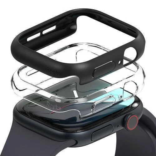 Φωτογραφία προϊόντος: Θήκη PC Ringke Slim Apple Watch 10/ 11 42mm Διάφανο & Μαύρο (2 τεμ.) N66129