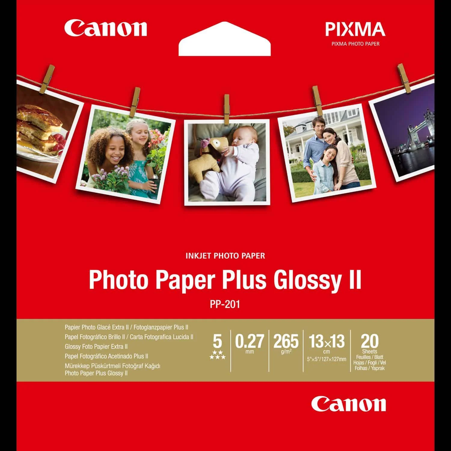 Φωτογραφία προϊόντος: CANON PAPER PP-201 Square (5x5 inch) 20