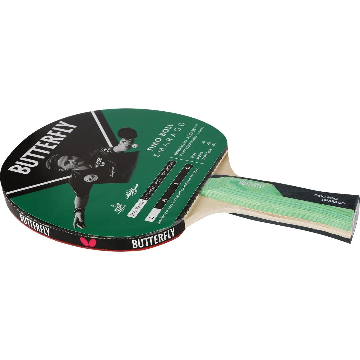 Φωτογραφία προϊόντος: Ρακέτα Ping Pong BUTTERFLY TIMO BOLL SMARAGD