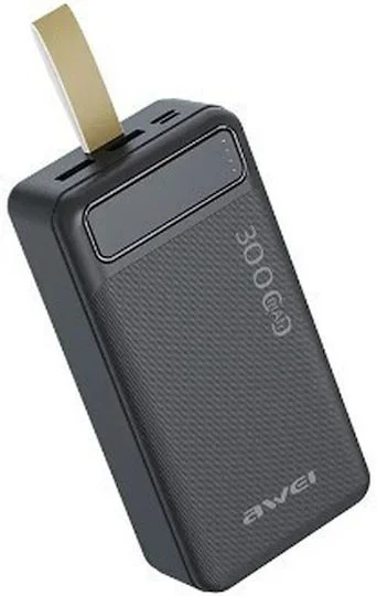 Φωτογραφία προϊόντος: Awei P7K PowerBank 30000mAh με 2 Θύρες USB-A και Θύρα USB-C Μαύρο