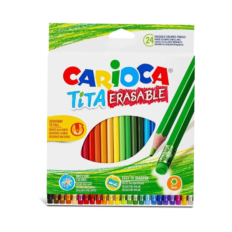 Φωτογραφία προϊόντος: Σετ Ξυλομπογιές Carioca Tita Erasable 24τμχ 42938