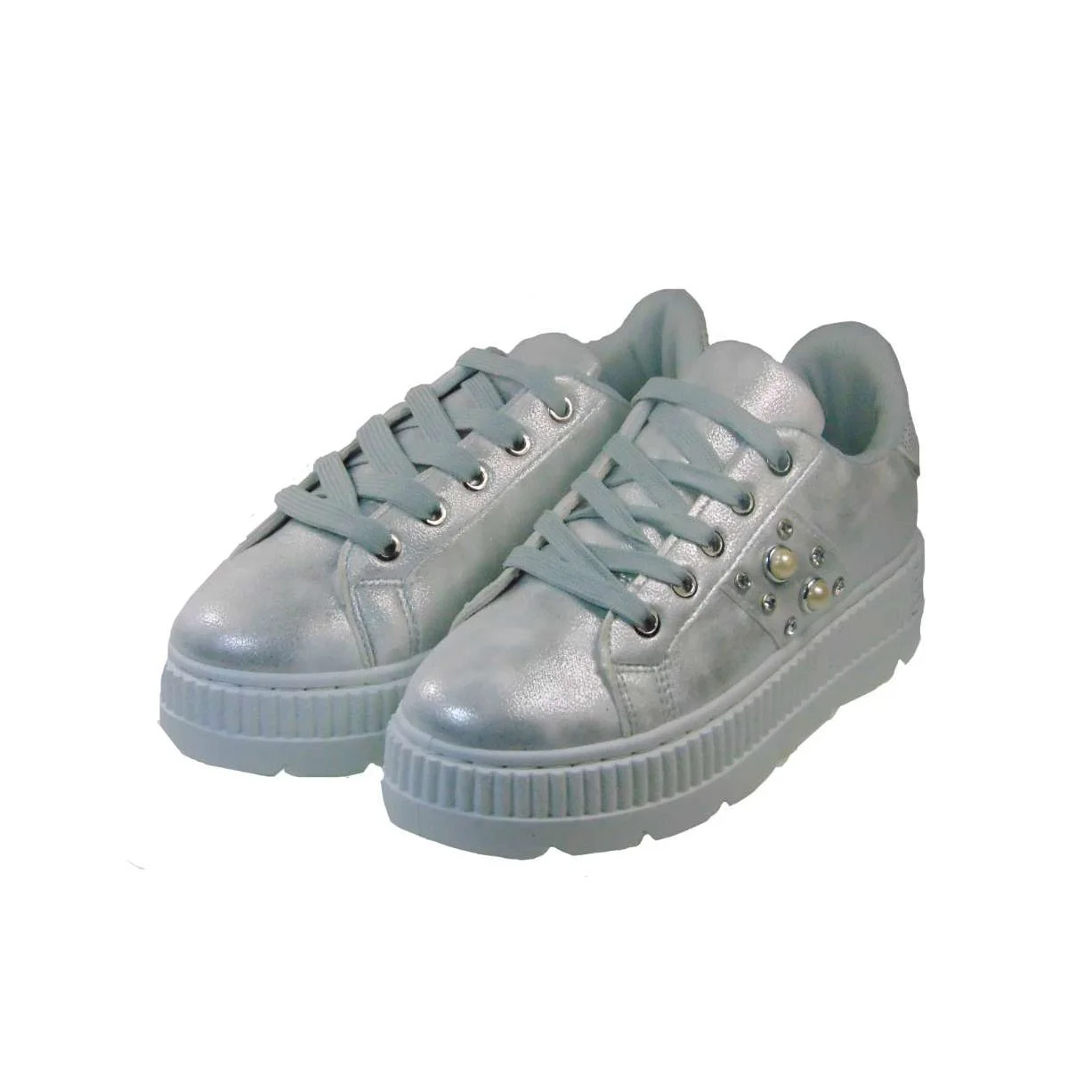 Φωτογραφία προϊόντος: Tsimpolis Shoes TSBK12-23 Γυναικείο Sneaker Ασημί Περλέ 36629