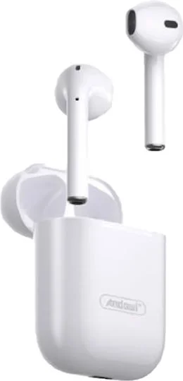Φωτογραφία προϊόντος: Andowl BQS12 In-ear Bluetooth Handsfree Ακουστικά με Θήκη Φόρτισης Λευκά