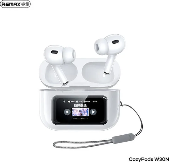 Φωτογραφία προϊόντος: Remax CozyPods W30N In-ear Bluetooth Handsfree Ακουστικά με Θήκη Φόρτισης Λευκά