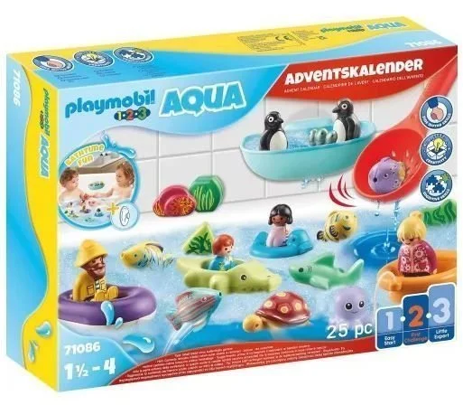 Φωτογραφία προϊόντος: Playmobil Aqua Χριστουγεννιάτικο Ημερολόγιο 1.2.3 - Διασκέδαση Στο Νερό (71086)