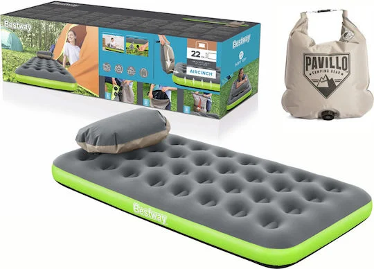 Φωτογραφία προϊόντος: ΦΟΥΣΚΩΤΟ ΣΤΡΩΜΑ CAMPING BESTWAY PAVILLO ROLL AND RELAX AIRBED TWIN 188x99x22 67619